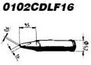 Накрайник за поялник 102CDLF16 1.6mm безоловен